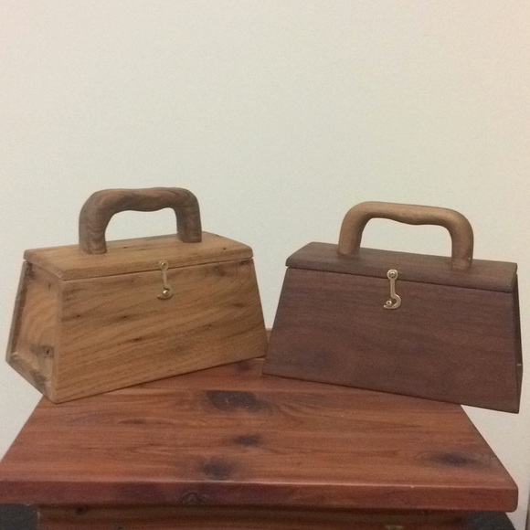 Artisan Crafted Handbags - SOLD! Artisan👩‍🎨 Crafted Mid Century Wood Purses